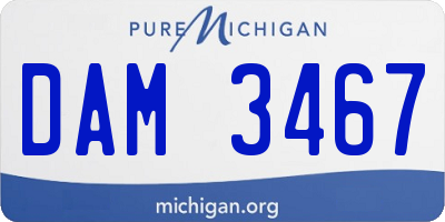 MI license plate DAM3467