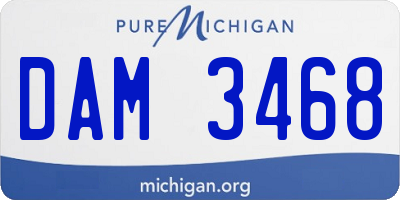 MI license plate DAM3468
