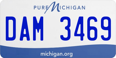 MI license plate DAM3469