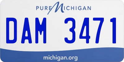 MI license plate DAM3471