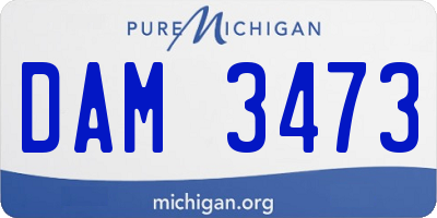MI license plate DAM3473