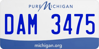 MI license plate DAM3475