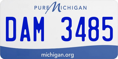 MI license plate DAM3485