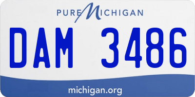 MI license plate DAM3486