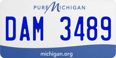 MI license plate DAM3489