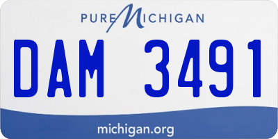 MI license plate DAM3491