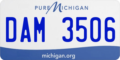 MI license plate DAM3506