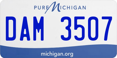 MI license plate DAM3507