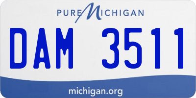MI license plate DAM3511
