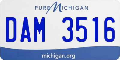 MI license plate DAM3516