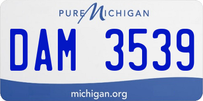 MI license plate DAM3539