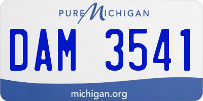 MI license plate DAM3541