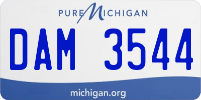 MI license plate DAM3544