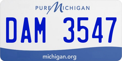 MI license plate DAM3547