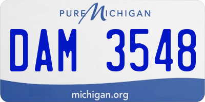 MI license plate DAM3548