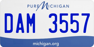 MI license plate DAM3557