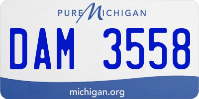 MI license plate DAM3558
