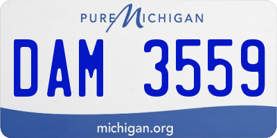 MI license plate DAM3559