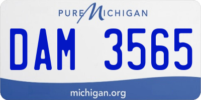 MI license plate DAM3565