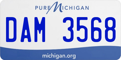 MI license plate DAM3568