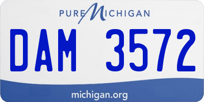 MI license plate DAM3572