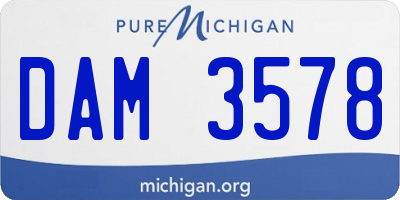 MI license plate DAM3578