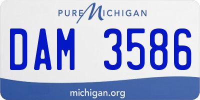 MI license plate DAM3586