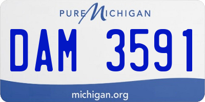 MI license plate DAM3591