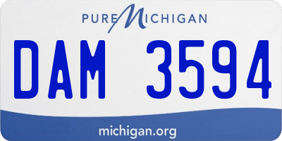MI license plate DAM3594