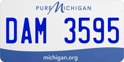 MI license plate DAM3595