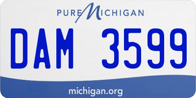 MI license plate DAM3599