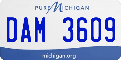 MI license plate DAM3609