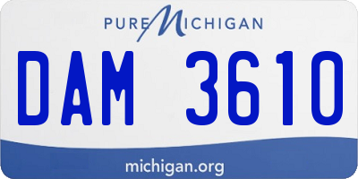 MI license plate DAM3610