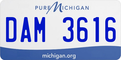MI license plate DAM3616