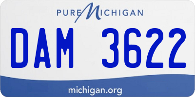 MI license plate DAM3622