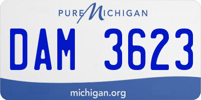 MI license plate DAM3623