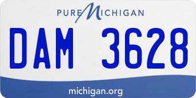 MI license plate DAM3628