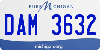 MI license plate DAM3632