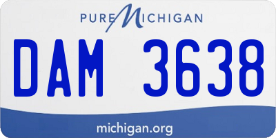 MI license plate DAM3638