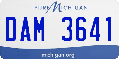 MI license plate DAM3641