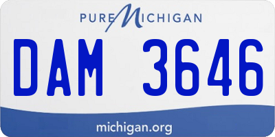MI license plate DAM3646