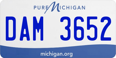 MI license plate DAM3652