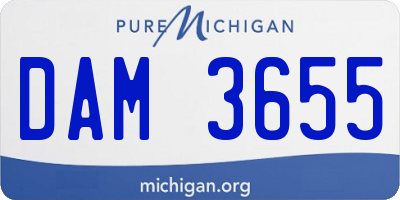 MI license plate DAM3655
