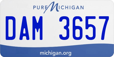 MI license plate DAM3657