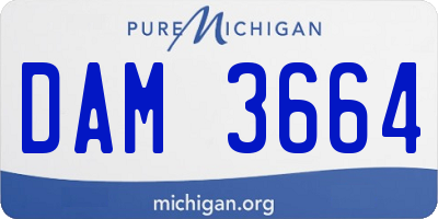 MI license plate DAM3664