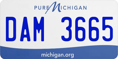 MI license plate DAM3665