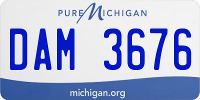 MI license plate DAM3676