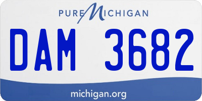 MI license plate DAM3682