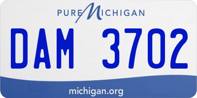 MI license plate DAM3702