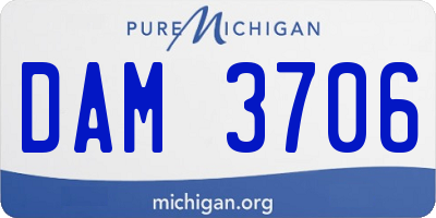 MI license plate DAM3706
